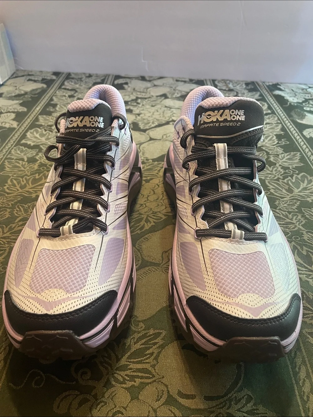 Hoka One One Women's Lavender and Black Cushioned Running Shoes